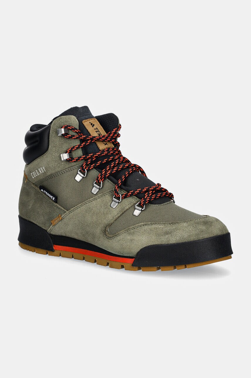 adidas TERREX pantofi Snowpitch Cold.RDY barbati, culoarea verde, izolat, IH3665