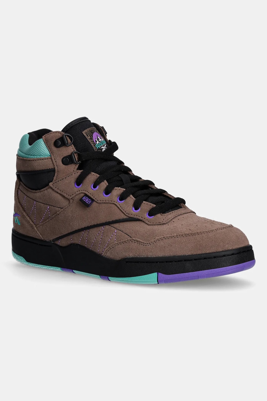 Reebok sneakers din piele intoarsă BB 4000 II MID culoarea maro, 100201347 Reebok sneakers din piele intoarsă BB 4000 II MID culoarea maro, 100201347