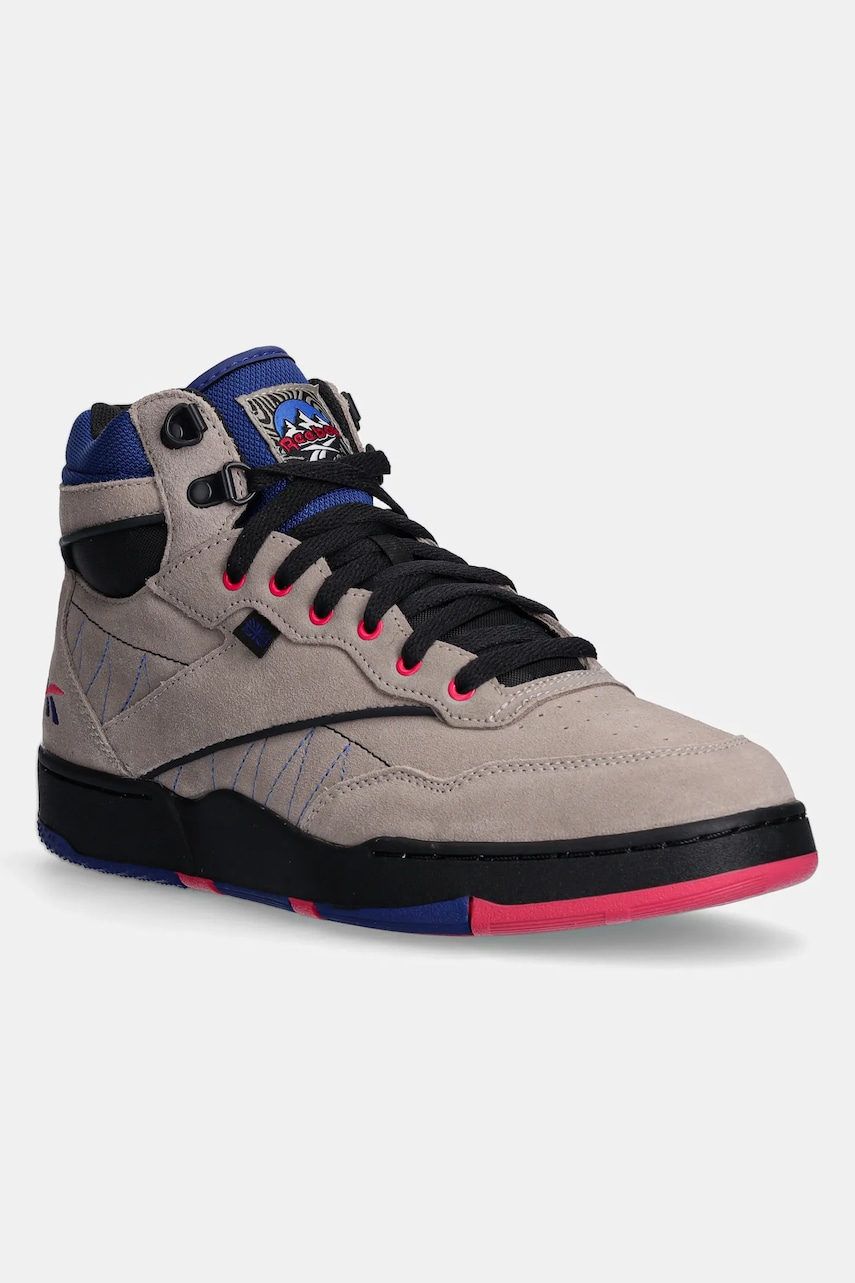 Reebok sneakers din piele intoarsă BB 4000 II MID culoarea bej, 100201346 Reebok sneakers din piele intoarsă BB 4000 II MID culoarea bej, 100201346