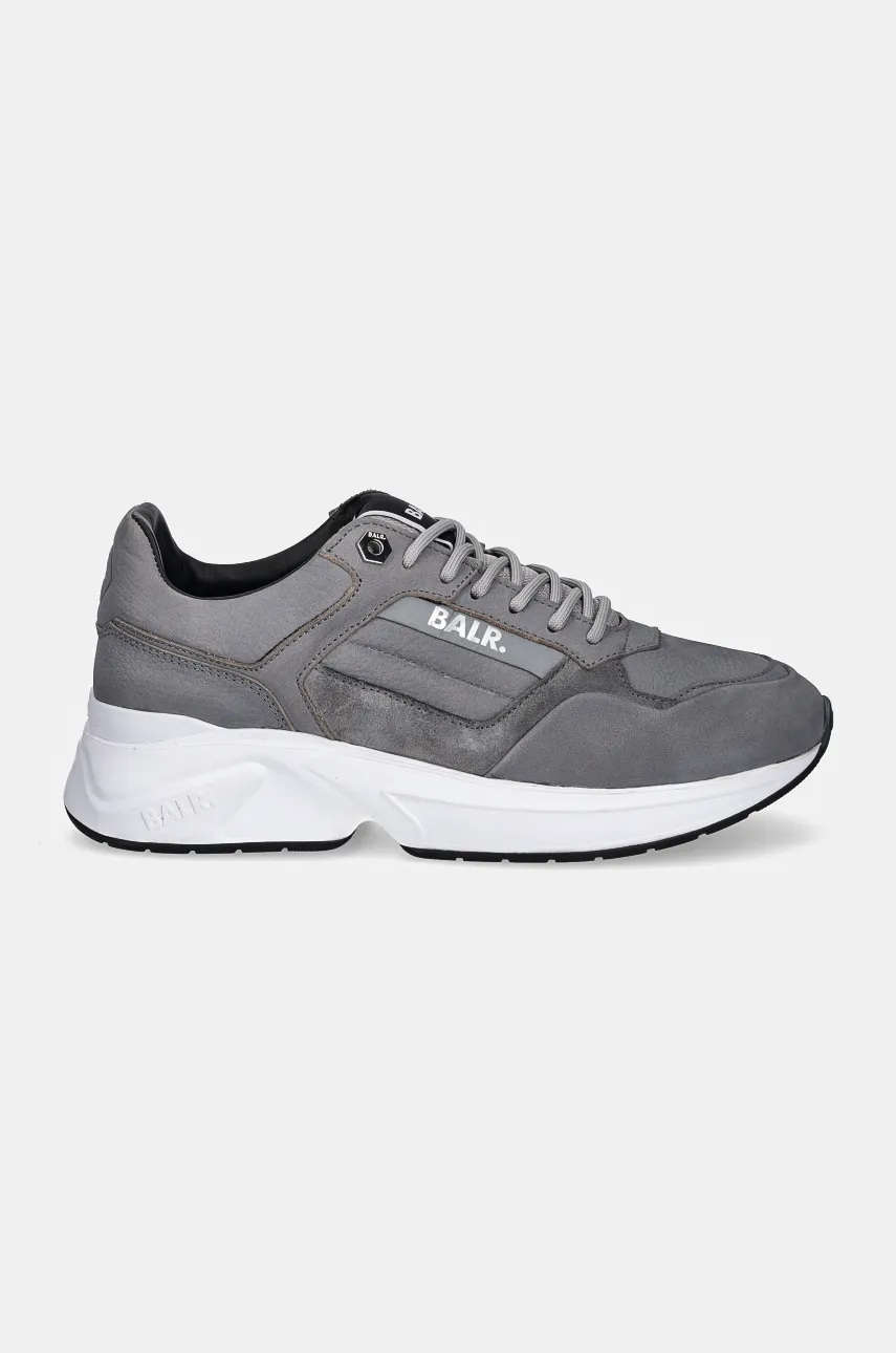 Кожаные кроссовки BALR. Brand Luxe Runner цвет серый B1511.1043 Кожаные кроссовки BALR. Brand Luxe Runner цвет серый B1511.1043