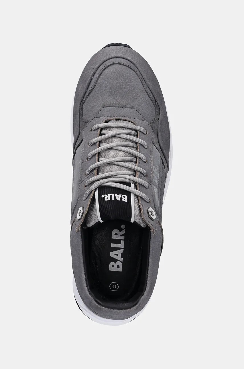 Δερμάτινα αθλητικά παπούτσια BALR. Brand Luxe Runner χρώμα: γκρι, B1511.1043 φωτογραφία