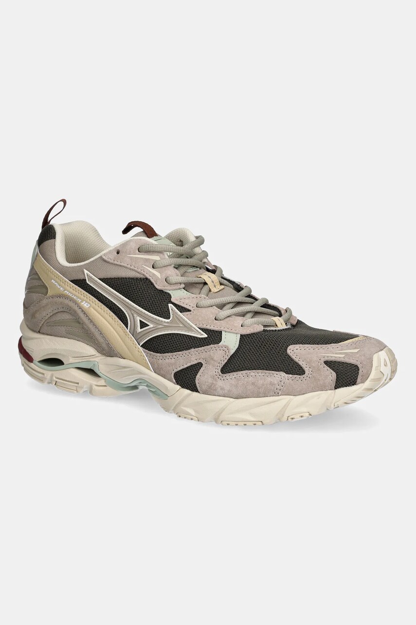 Mizuno sneakers WAVE RIDER 10 PREMIUM culoarea bej, D1GA2471