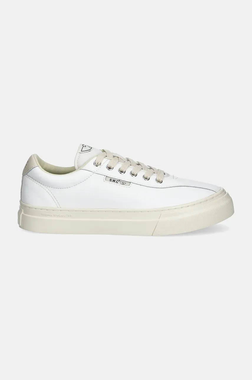Кожаные кроссовки Stepney Workers Club Dellow 02 Cup Leather цвет белый YA21500 Кожаные кроссовки Stepney Workers Club Dellow 02 Cup Leather цвет белый YA21500