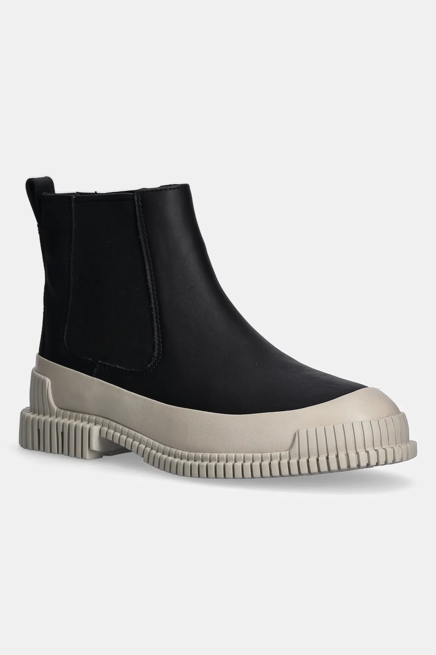 Camper ghete chelsea de piele Pix barbati, culoarea negru, K300252-023