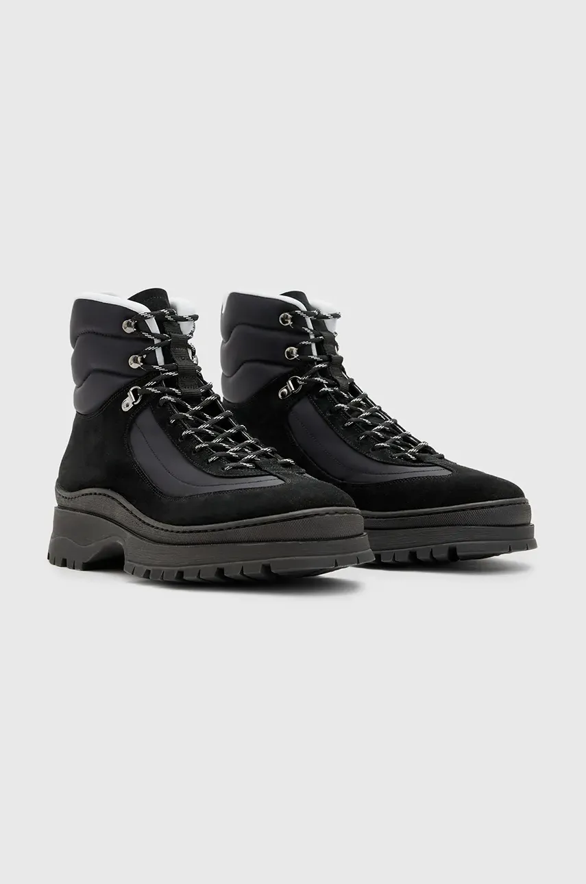 Высокие ботинки AllSaints Lucas Suede Hiker мужские цвет чёрный M023FB Высокие ботинки AllSaints Lucas Suede Hiker мужские цвет чёрный M023FB