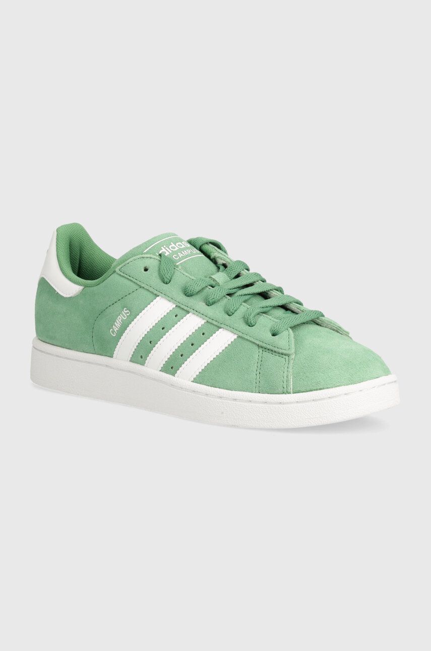 adidas Originals sneakers din piele intoarsă Campus 2 culoarea verde, IE9069
