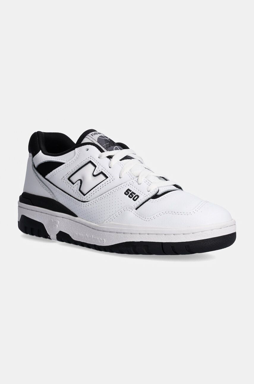 New Balance sneakers din piele 550 culoarea alb, BB550HA1