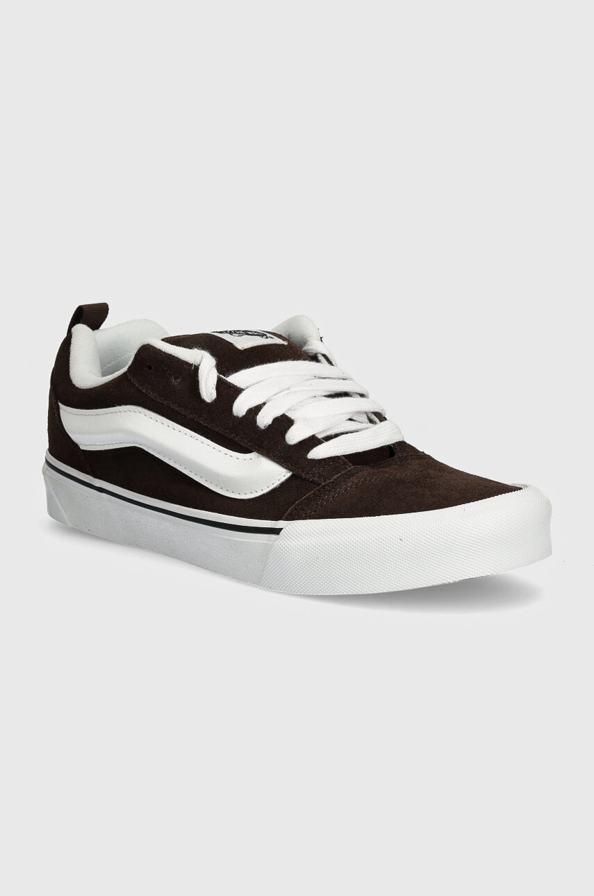 Vans tenisi din piele intoarsa Knu Skool culoarea maro, VN0009QCNWH1