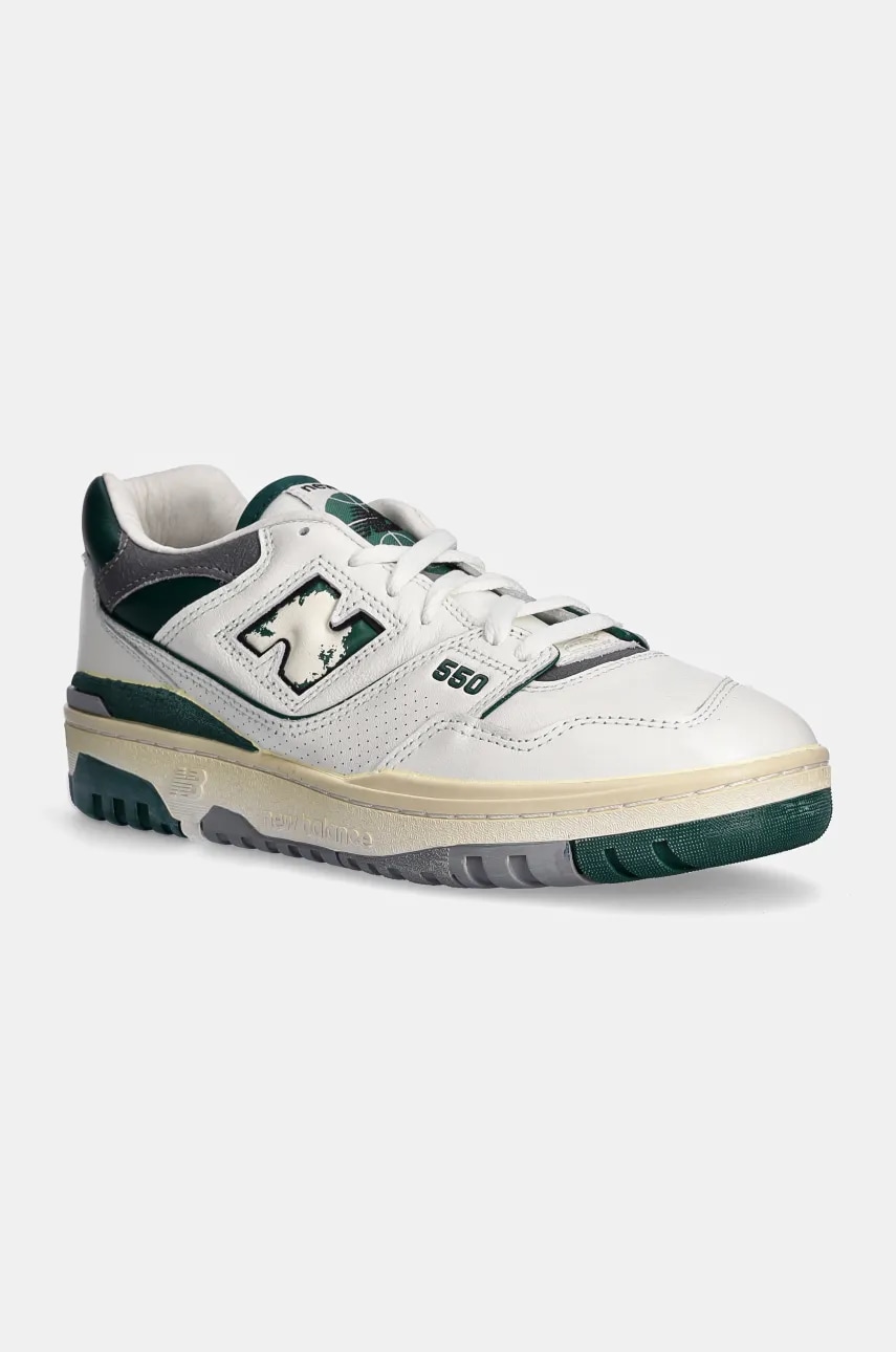 New Balance sneakers din piele 550 culoarea alb, BB550VTG New Balance sneakers din piele 550 culoarea alb, BB550VTG