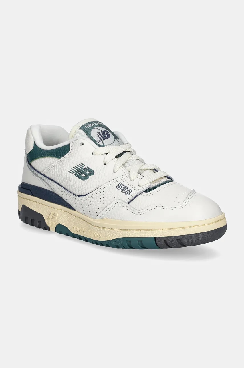 New Balance sneakers din piele 550 culoarea alb, BB550PTB New Balance sneakers din piele 550 culoarea alb, BB550PTB