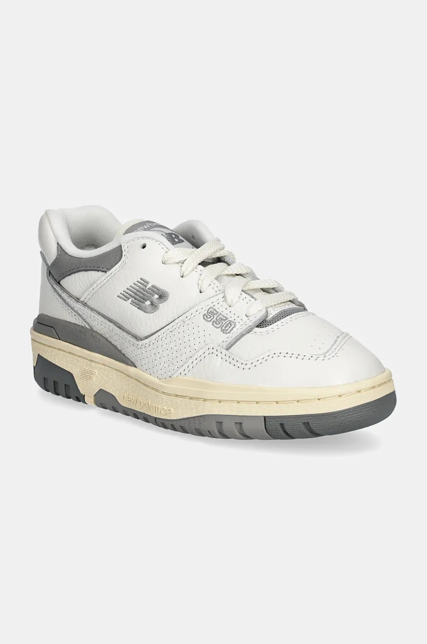 New Balance sneakers din piele 550 culoarea alb, BB550PTC New Balance sneakers din piele 550 culoarea alb, BB550PTC