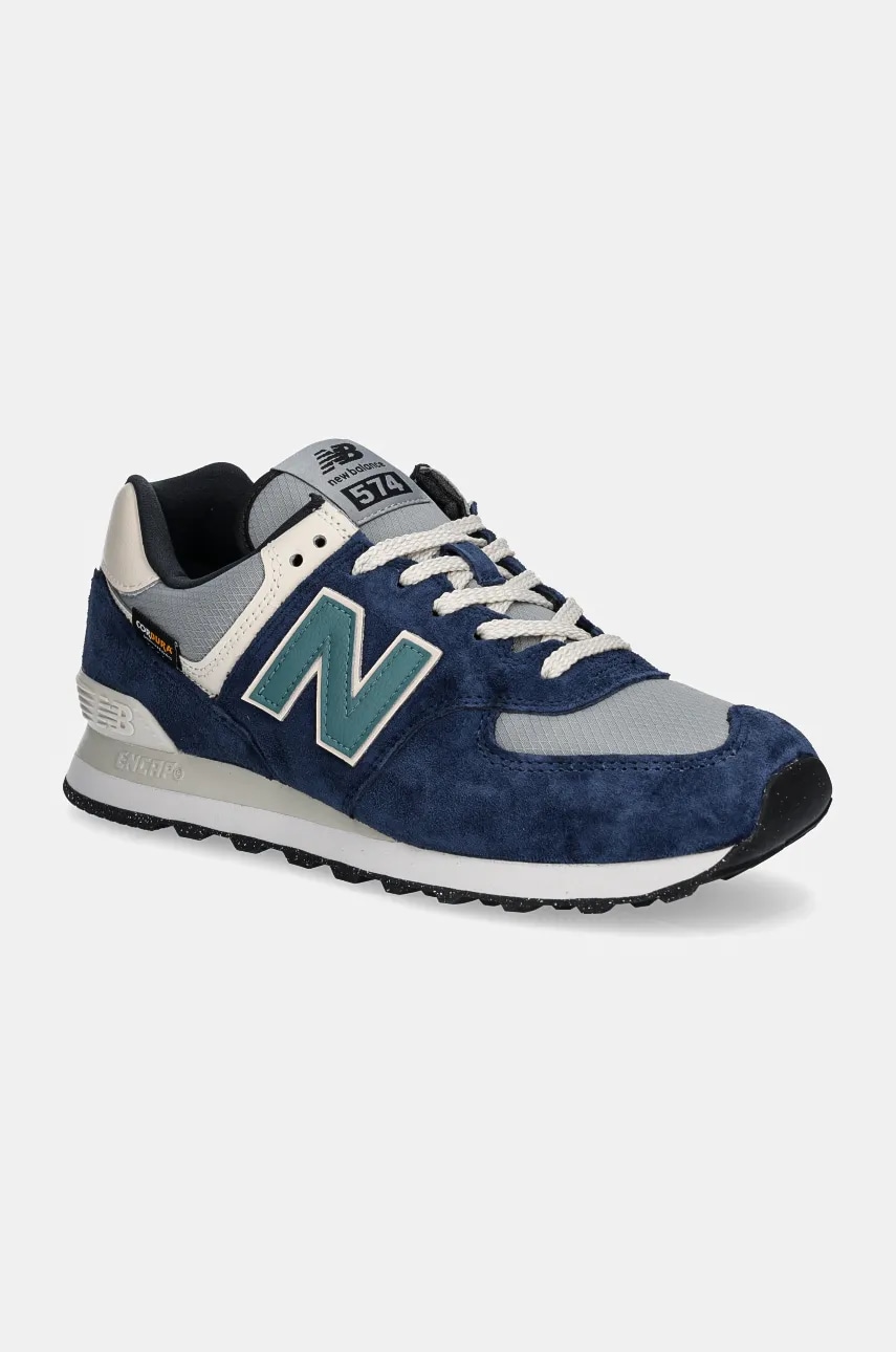 New Balance sneakers din piele întoarsă 574 culoarea albastru marin, U574SOA New Balance sneakers din piele întoarsă 574 culoarea albastru marin, U574SOA