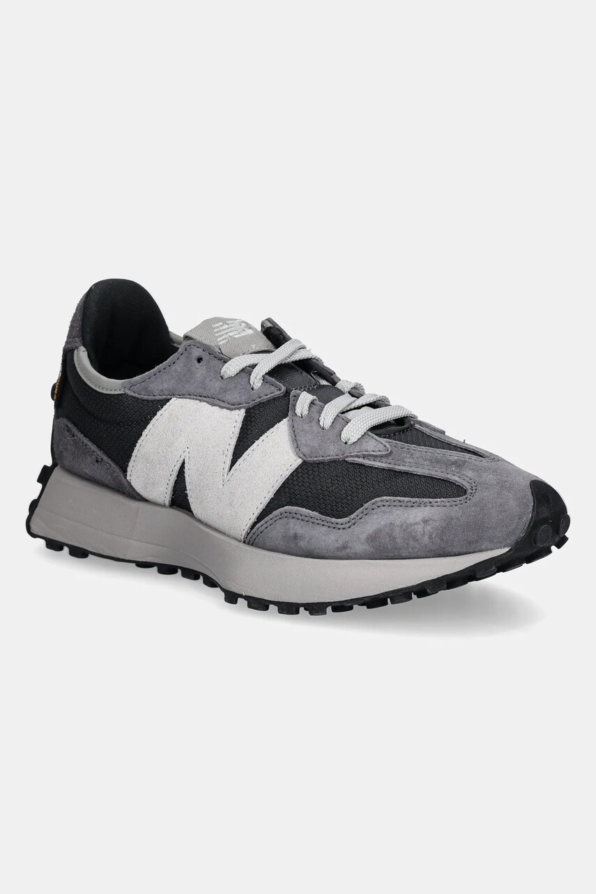 New Balance sneakers din piele intoarsă 327 culoarea gri, U327OD