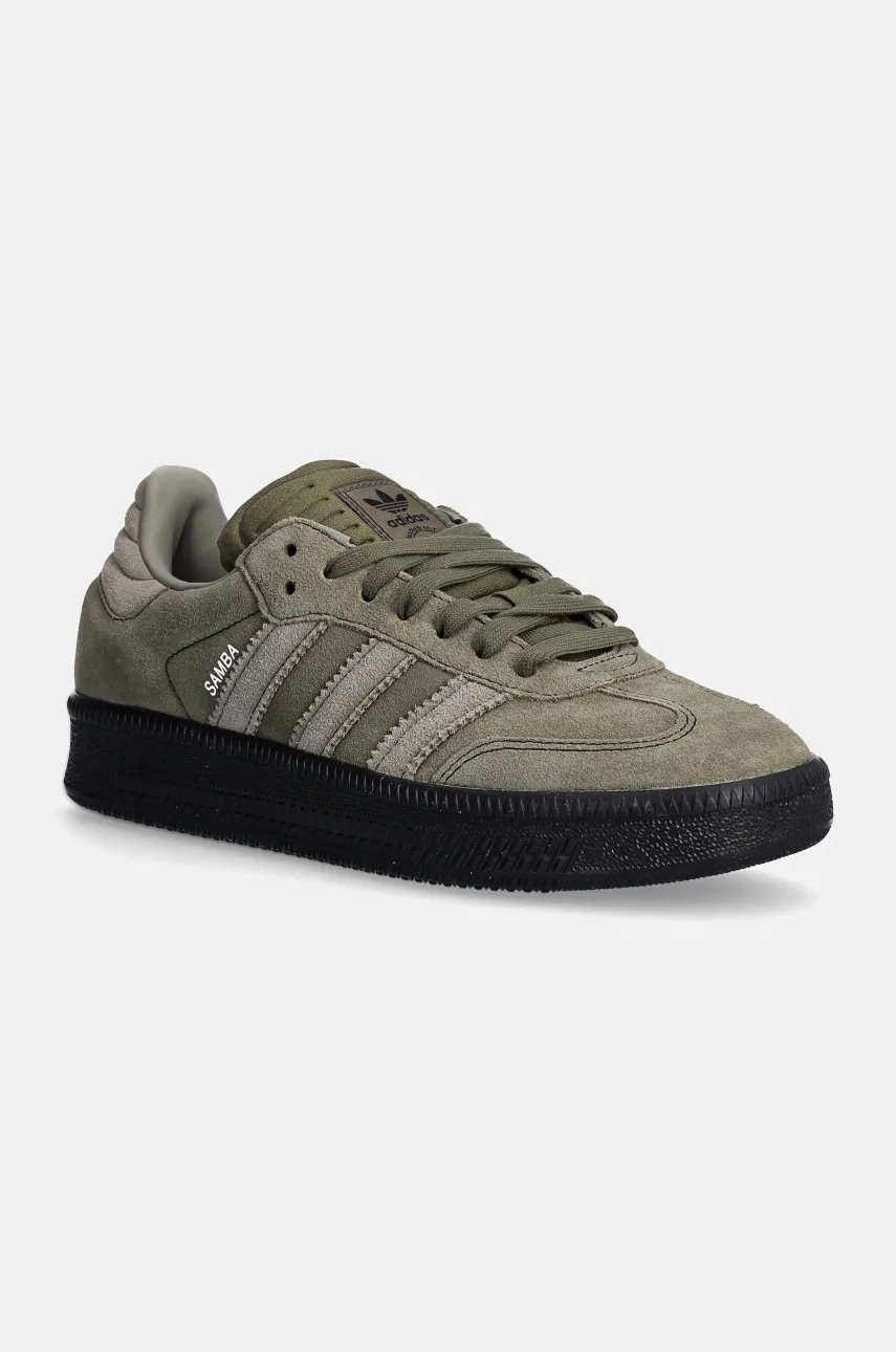 adidas Originals sneakers din piele întoarsă Samba XLG culoarea verde, ID3913 adidas Originals sneakers din piele întoarsă Samba XLG culoarea verde, ID3913