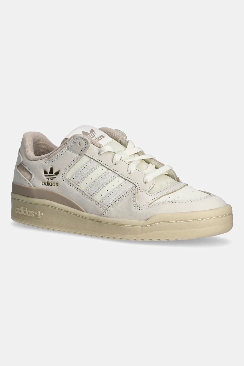 Levně Kožené tenisky adidas Originals Forum Low Cl béžová barva, IH7826