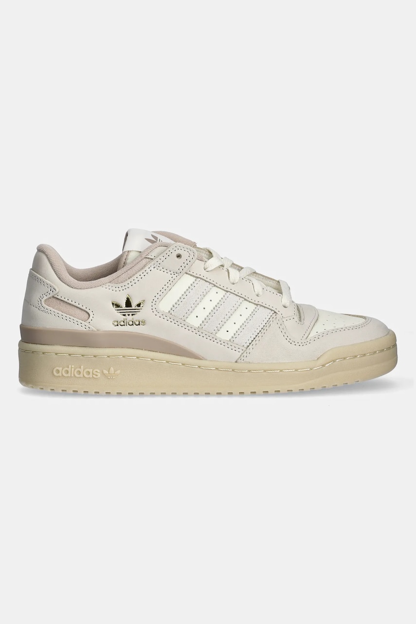 Кожаные кроссовки adidas Originals Forum Low Cl цвет бежевый IH7826 Кожаные кроссовки adidas Originals Forum Low Cl цвет бежевый IH7826