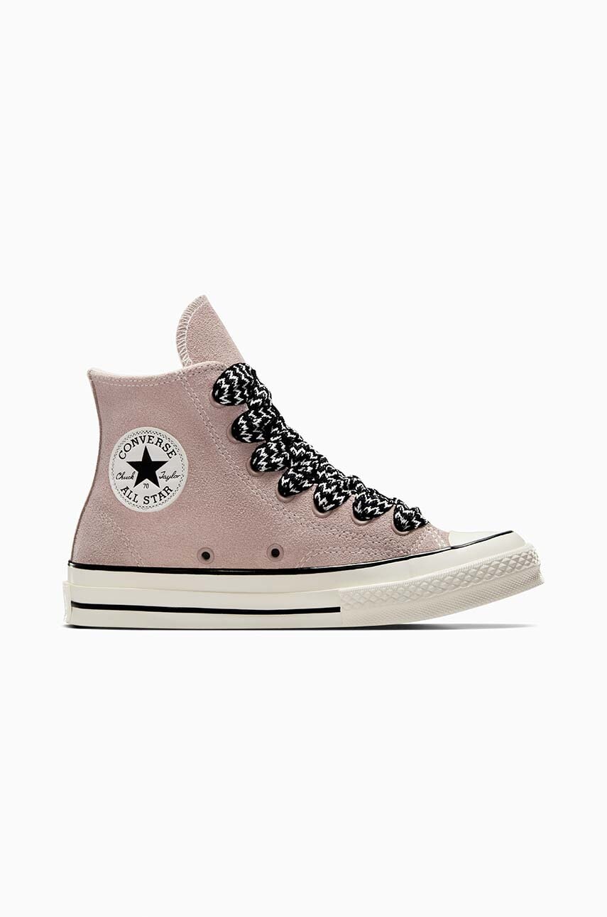 Converse tenisi din piele intoarsa Chuck 70 Suede culoarea maro, A08303C Converse tenisi din piele intoarsa Chuck 70 Suede culoarea maro, A08303C