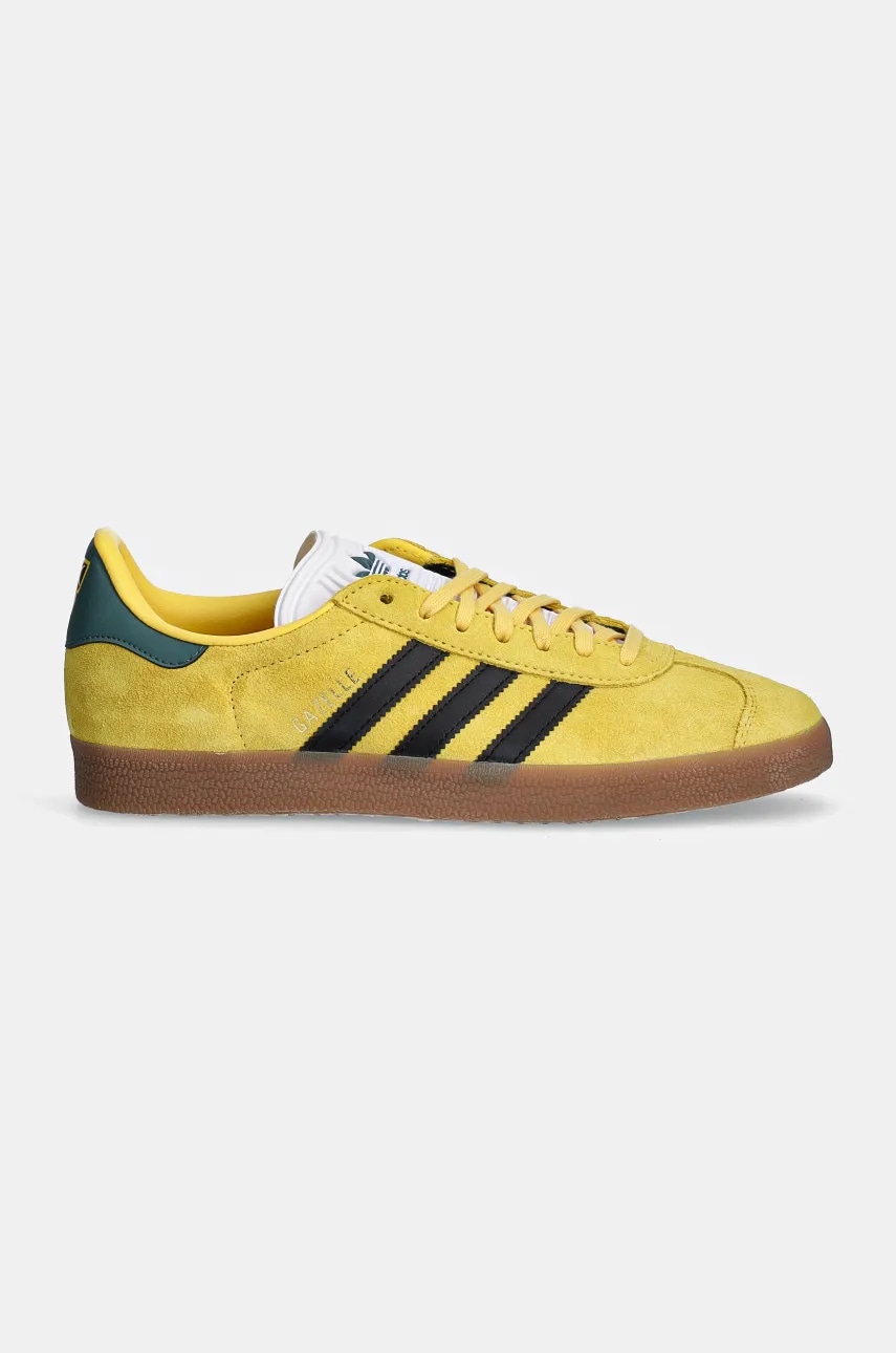 Замшевые кроссовки adidas Originals Gazelle цвет жёлтый IH2632 Замшевые кроссовки adidas Originals Gazelle цвет жёлтый IH2632