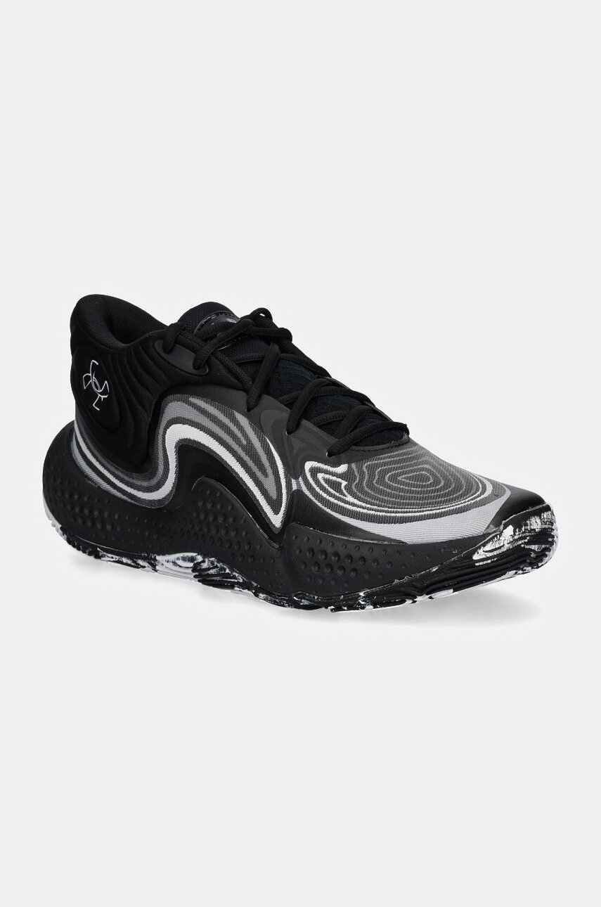 Under Armour pantofi de basketball Spawn 6 Mid culoarea negru, 3027647