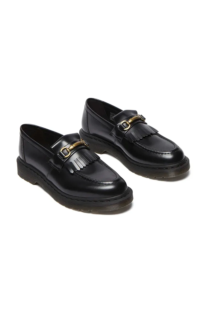 Кожаные мокасины Dr. Martens Adrian Snaffle цвет чёрный на плоском ходу DM32102001 Кожаные мокасины Dr. Martens Adrian Snaffle цвет чёрный на плоском ходу DM32102001
