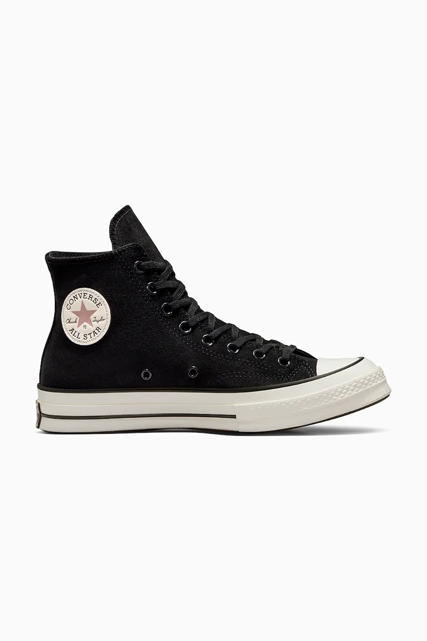 Converse tenisi din piele intoarsa Chuck 70 culoarea negru, A09474C Converse tenisi din piele intoarsa Chuck 70 culoarea negru, A09474C