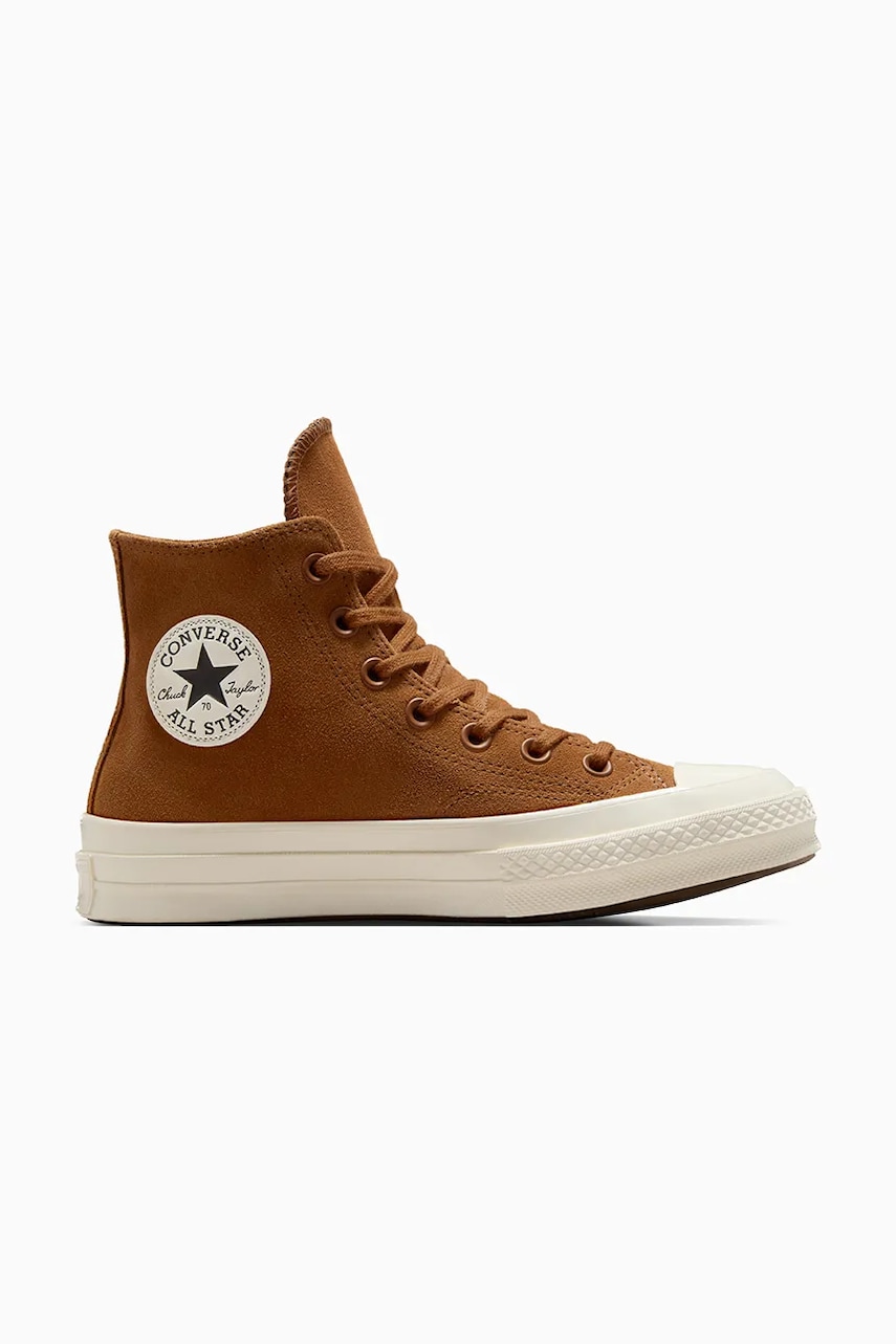 Converse tenisi din piele intoarsa Chuck 70 culoarea maro, A11135C Converse tenisi din piele intoarsa Chuck 70 culoarea maro, A11135C