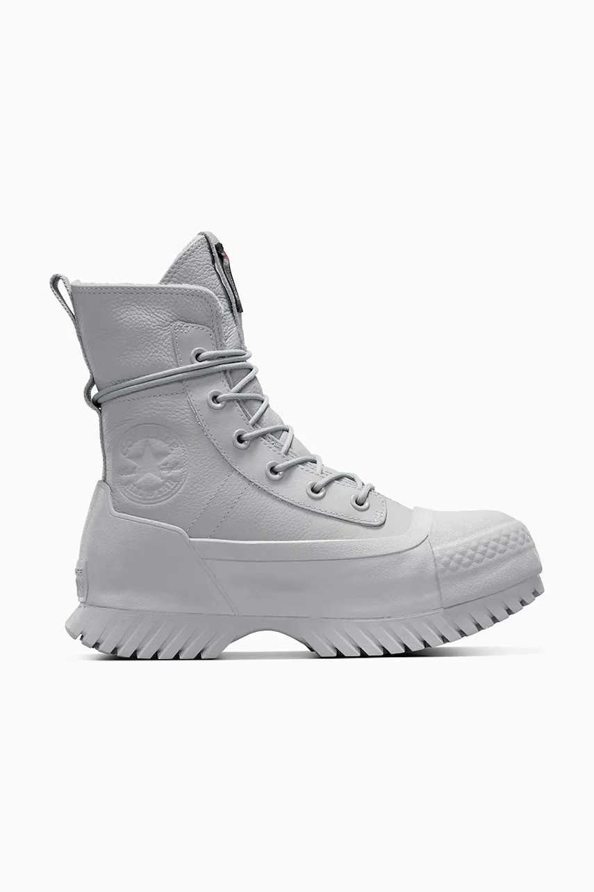 Converse teniși de piele Chuck Taylor All Star Lugged 2.0 CC culoarea gri, A12344C Converse teniși de piele Chuck Taylor All Star Lugged 2.0 CC culoarea gri, A12344C