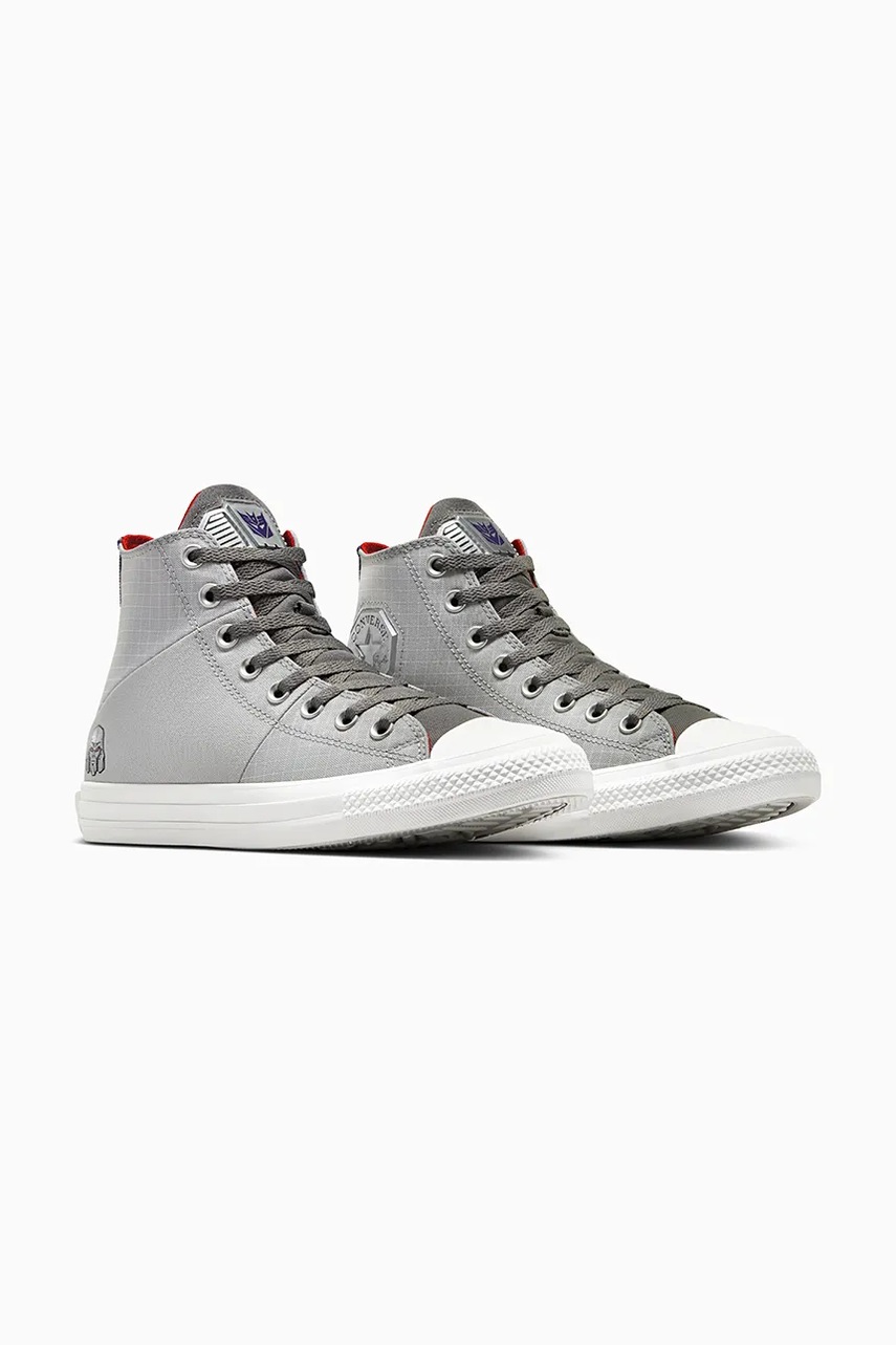 Πάνινα παπούτσια Converse Converse x Transformers Chuck Taylor All Star Decepticons χρώμα: γκρι, A11658C φωτογραφία