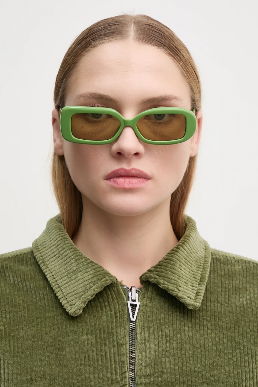 Jacquemus ochelari de soare ROND culoarea verde, JAC11C3SUN