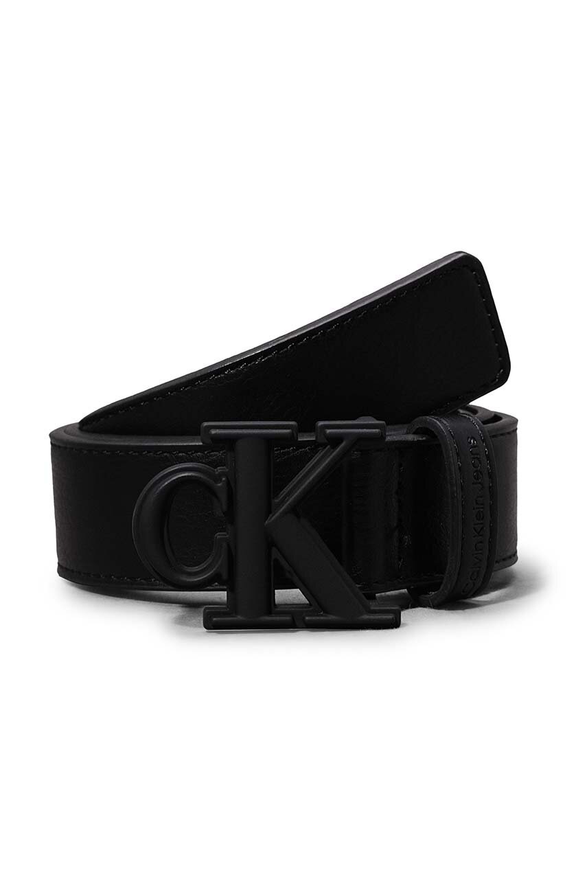 

Детски кожен колан Calvin Klein Jeans в черно IU0IU00655, Черен