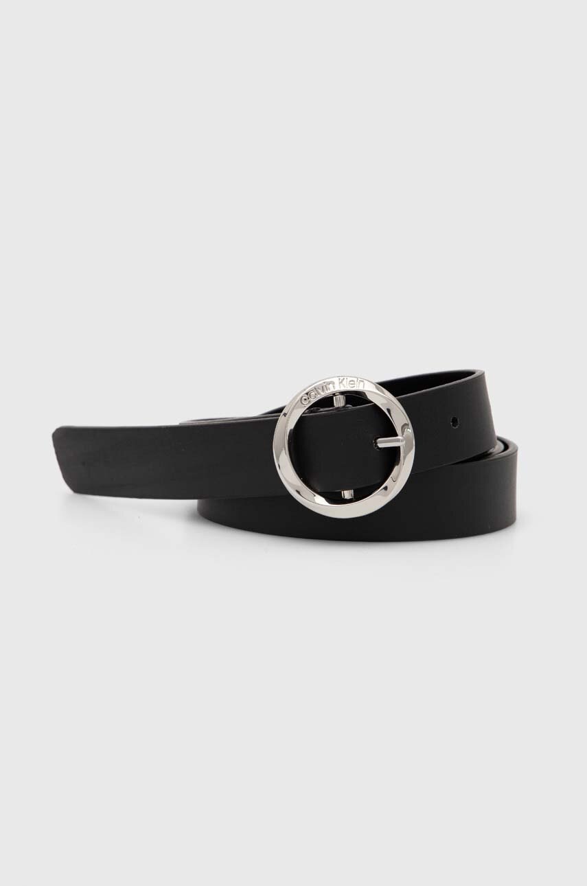 

Кожен колан Calvin Klein дамски в черно K60K612211, Черен