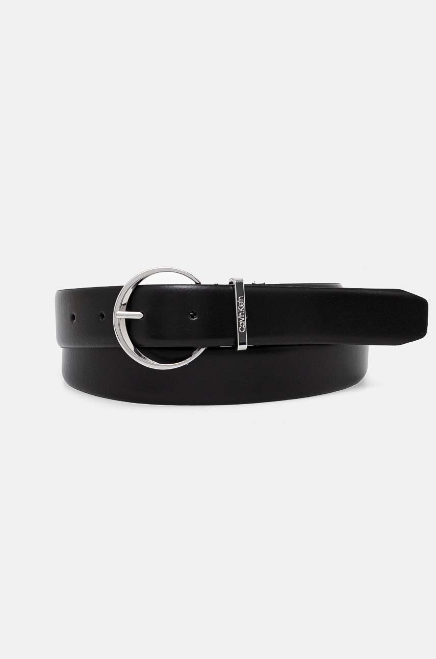 

Кожен колан Calvin Klein дамски в черно K60K612212, Черен