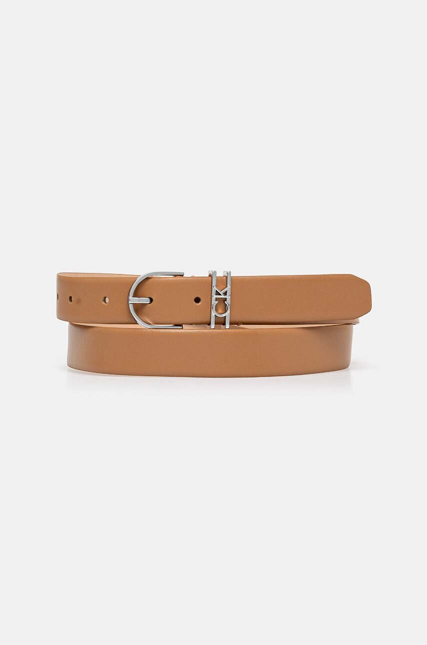 

Кожен колан Calvin Klein дамски в кафяво K60K612362, Кафяв