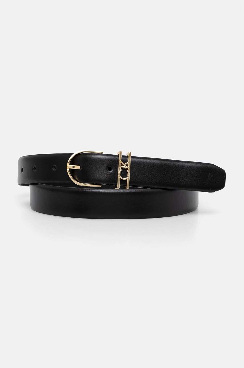 

Кожен колан Calvin Klein дамски в черно K60K612362, Черен