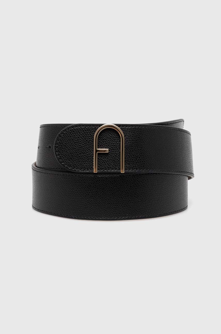 

Кожен колан с две лица Furla дамски в черно WC00048 ARE000 BBR00, Черен