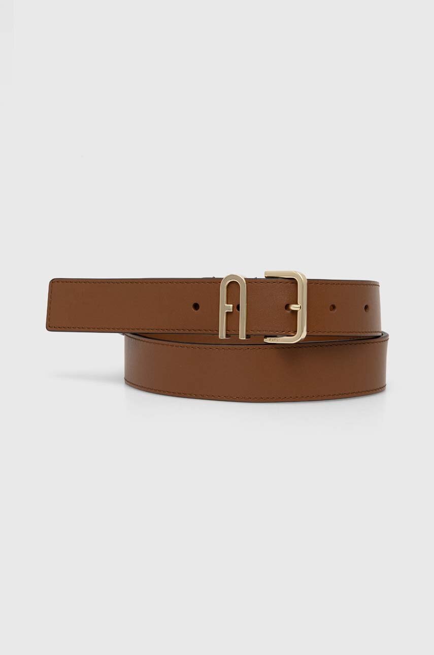 

Кожен колан Furla дамски в бежово WC00078 AX0733 03B00, Бежов