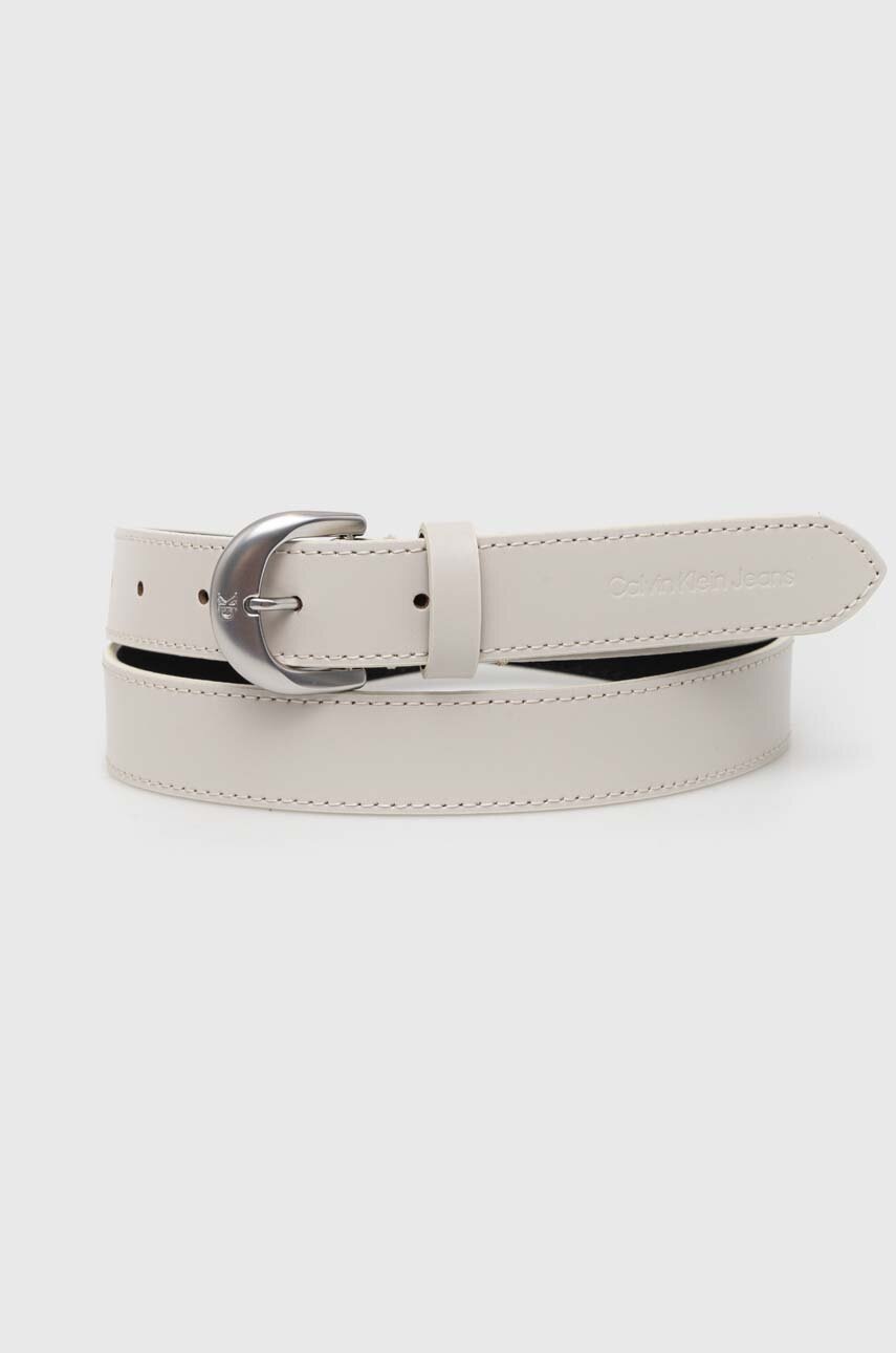 

Кожен колан Calvin Klein Jeans дамски в сиво K60K612269, Сив