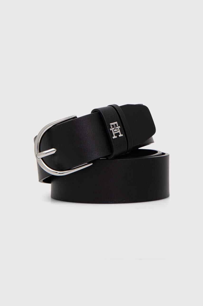 

Кожен колан Tommy Hilfiger дамски в черно AW0AW16352, Черен