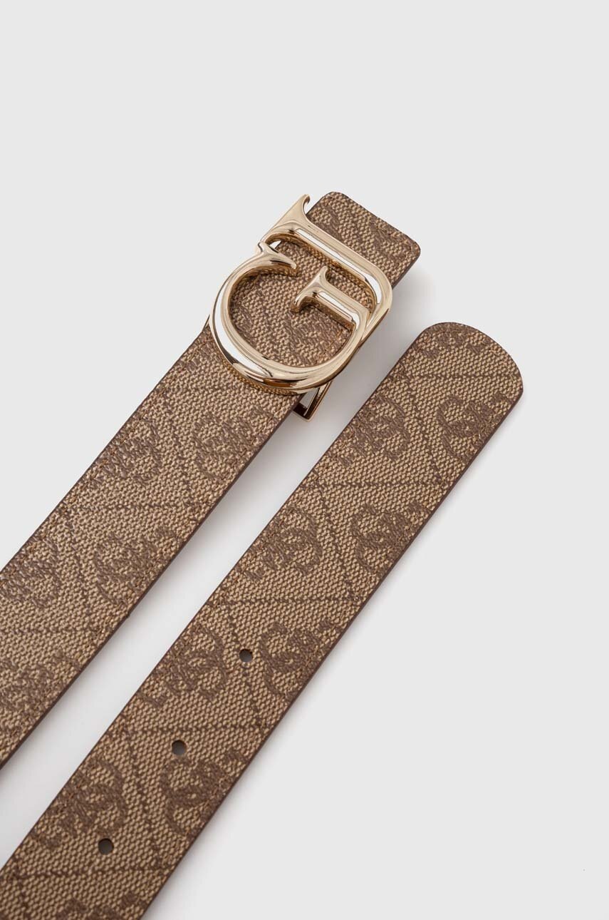 Двосторонній ремінь Guess NOREEN жіночий колір бежевий BW9152 P4330 