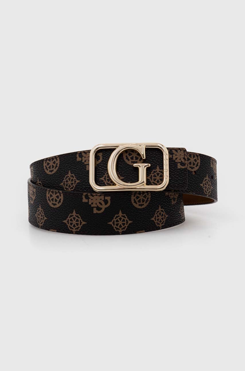 

Колан с две лица Guess KUBA дамски в кафяво BW9151 P4335, Кафяв