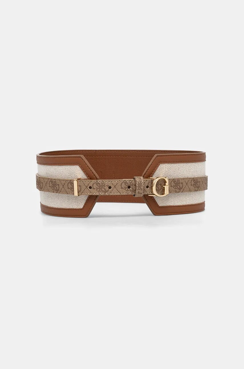 Levně Pásek Guess KERIMA dámský, béžová barva, BW9148 P4380