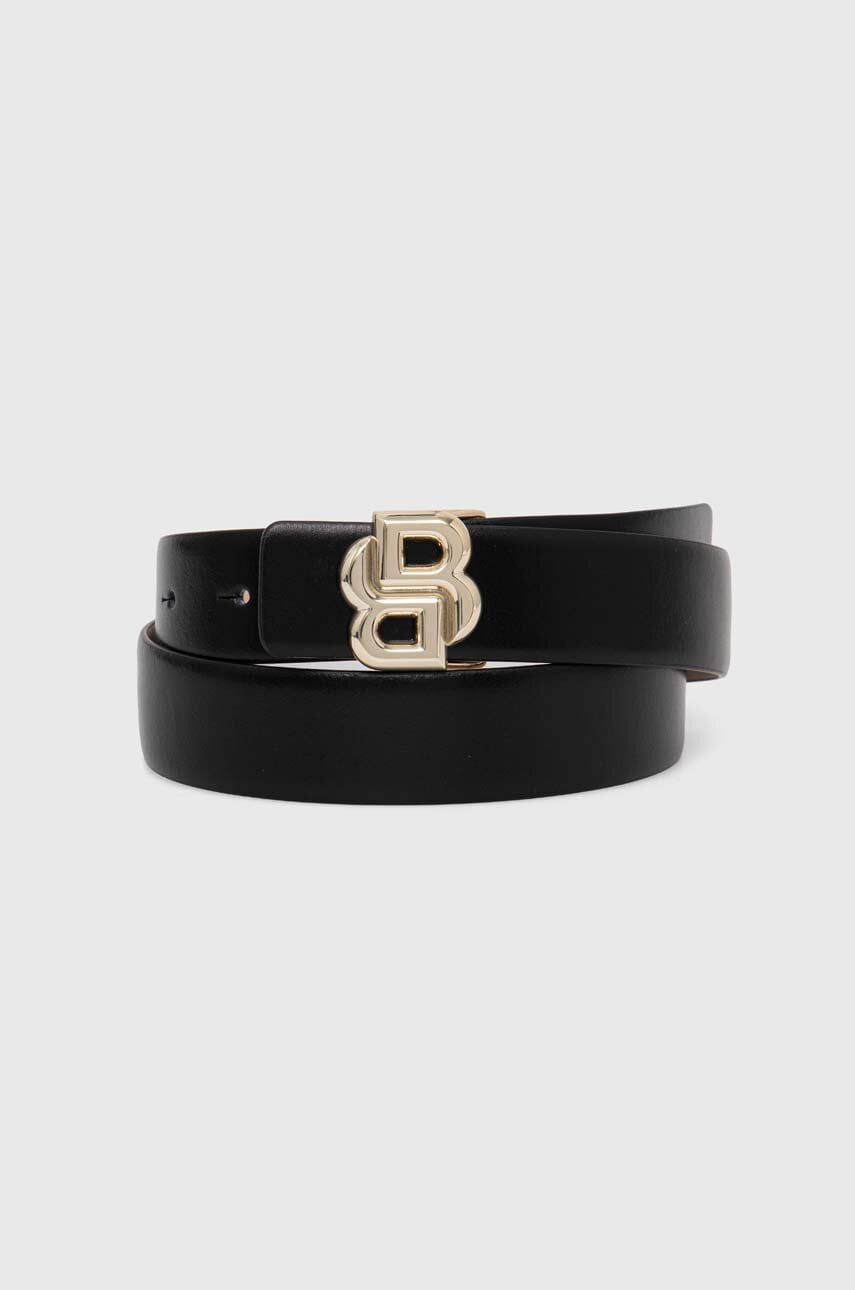 BOSS curea de piele cu doua fete femei, culoarea negru, 50517503 BOSS curea de piele cu doua fete femei, culoarea negru, 50517503