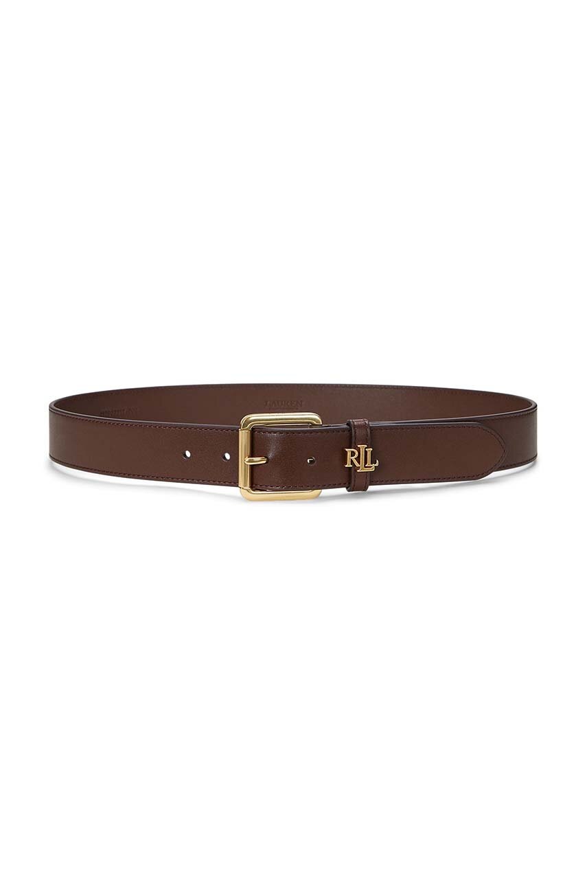 

Кожен колан Lauren Ralph Lauren дамски в черно 412942212, Кафяв