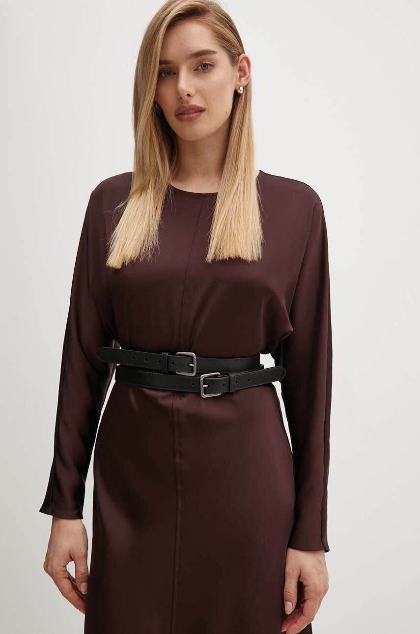 

Кожен колан Lauren Ralph Lauren дамски в черно 412936524, Черен