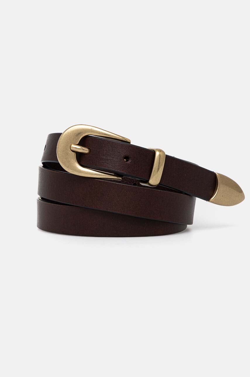 Levi's curea de piele femei, culoarea maro, 000IG-0001 Levi's curea de piele femei, culoarea maro, 000IG-0001