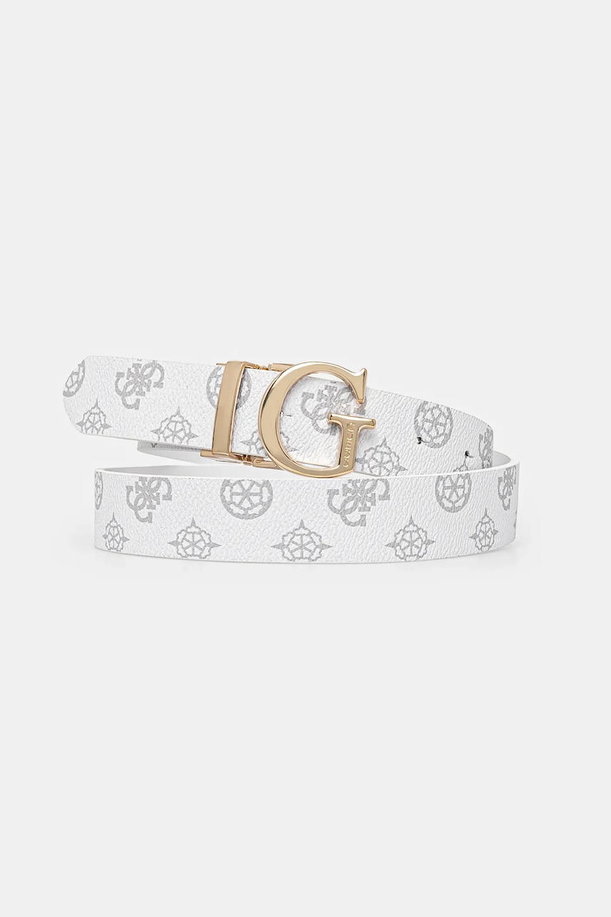 Levně Pásek Guess EVELUNE dámský, bílá barva, BW9171 P4430