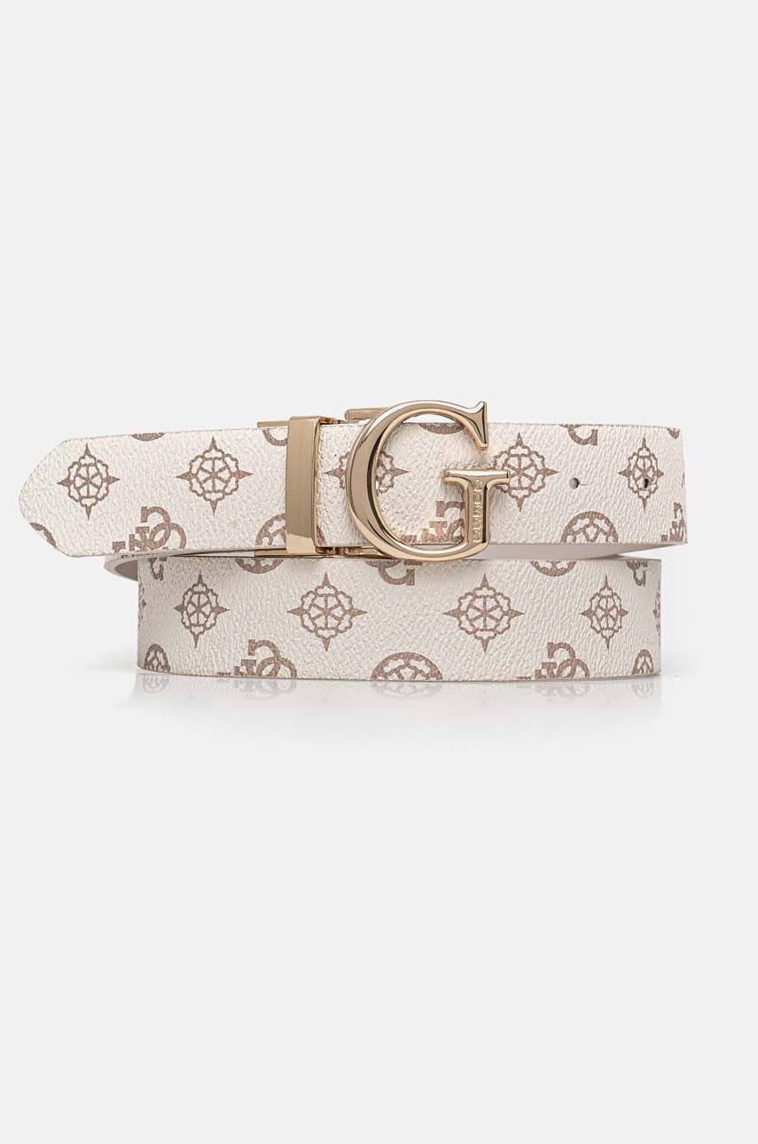 Levně Pásek Guess EVELUNE dámský, béžová barva, BW9171 P4430
