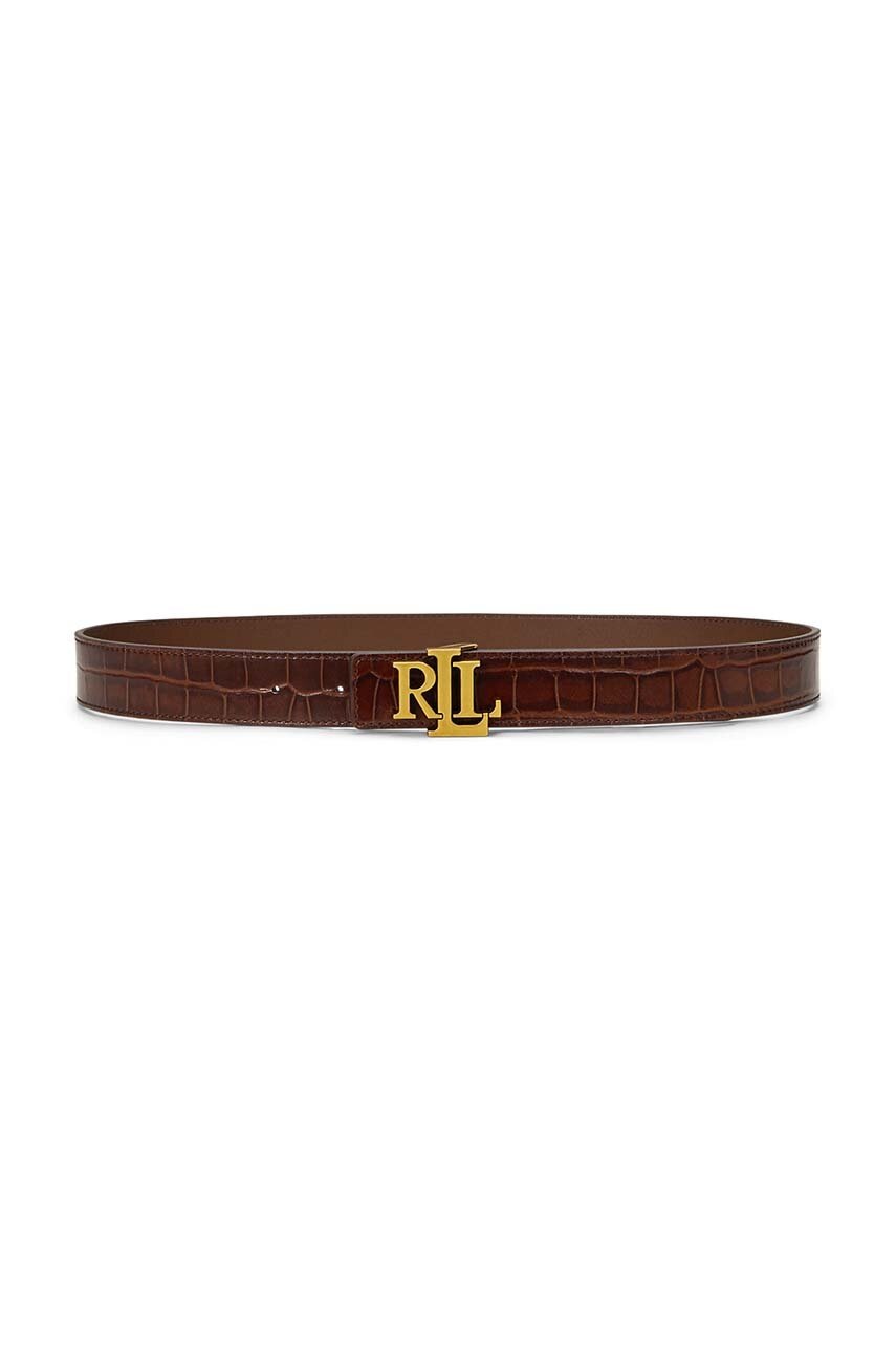 

Кожен колан Lauren Ralph Lauren дамски в кафяво 412951446, Кафяв