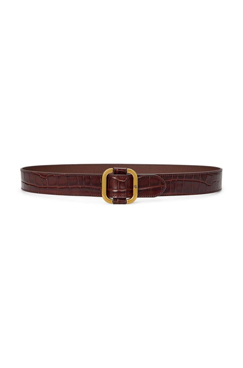 

Кожен колан Lauren Ralph Lauren дамски в кафяво 412951452, Кафяв