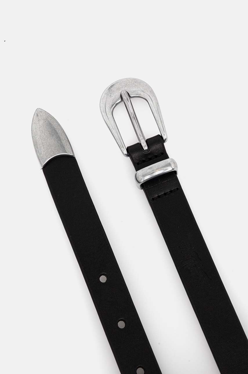 Δερμάτινη ζώνη Levi's χρώμα: μαύρο, 000IG-0000 φωτογραφία